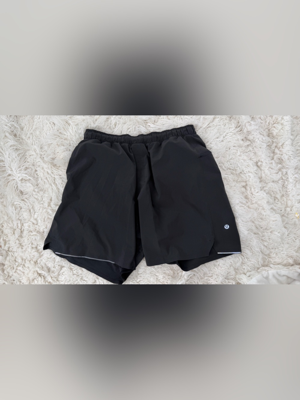 Lululemon Athletic Black Men's Running Shorts Lined Size M